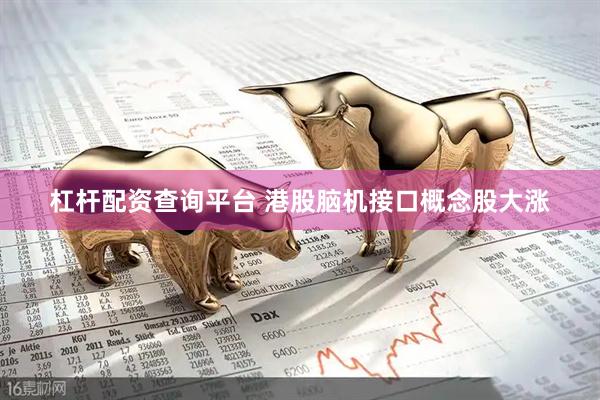 杠杆配资查询平台 港股脑机接口概念股大涨