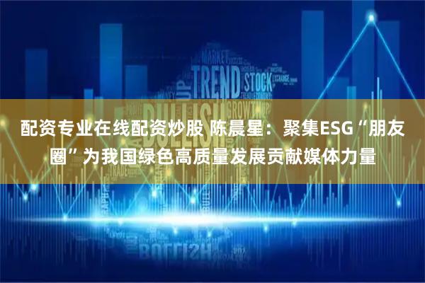 配资专业在线配资炒股 陈晨星：聚集ESG“朋友圈”为我国绿色高质量发展贡献媒体力量