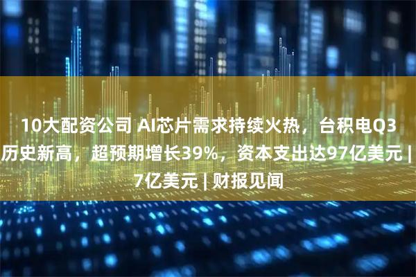 10大配资公司 AI芯片需求持续火热，台积电Q3净利润创历史新高，超预期增长39%，资本支出达97亿美元 | 财报见闻